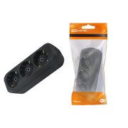 Колодка 3 гн, 2П+3, с/з, ОУ, 16А, 250В, черная TDM 771