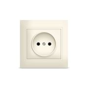 Розетка СУ одинарная б/з, белый