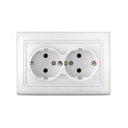 Розетка СУ двойная с/з, белый