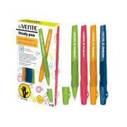 Ручка шар. Study 0,7мм, для левшей каучуковый корпус, синяя