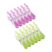 Набор прищепок 12шт «Цветы», пластик, 2 цвета