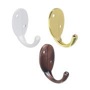Крючок 231В, металл, 3 цвета: золото, медь, белый