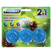 Освежитель таблетка для сливного бачка унитаза «Лес» 32гр. 3шт,