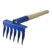 Грабли витые с узким шагом 6-ти зубые с деревянным черенком ГВМ-6 с чер