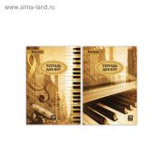 Тетрадь для нот А4, 16 л, вертикальная BRAUBERG , МИКС