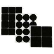 Набор накладок мебельных,полимерных, 28 шт., 2,5х2,5; d=2,5; 3,8х3,8, цвет микс