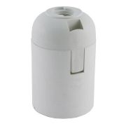 Патрон Е27 пластик подвесной, термостойкий, белый.