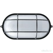 Светильник влагозащ. IP54 60W-E27 овал с реш черный