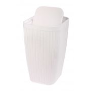 Контейнер д/мусора «Вязаное плетение» 10л (бел/беж) М7487