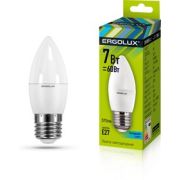 Cветодиодная лампа Ergolux LED C35-7W-E27/4500K.Свеча