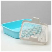 Лоток «Мур-мяу» (с сеткой)(голубой) М7848