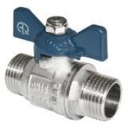 Кран латунный наружная резьба бабочка 1/2