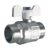 Кран латунный наружняя резьба бабочка (25)  1