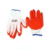Перчатки садовые нейл-ые с нитриловым полуобливом, оранжевые 28гр.