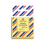 Клейкая бумага для заметок 76x76 мм, 100 л, офсет 60 г/м2, желт.