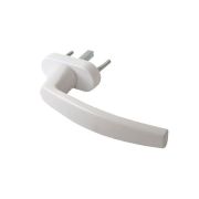 Ручка для пластиковых окон алюминий,8-ми позицион «Ирис» (бел)