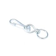 Карабин с вертлюгом 30 мм белый цинк (уп. 3 шт)