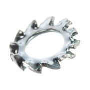 Шайба зубчатая DIN 6798 6 мм, белый цин (уп. 12 шт)