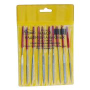 Набор алмазных надфилей 10 предметов 3x140х50мм рукоятки ПВХ