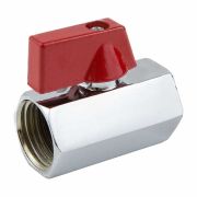 Кран латунный хром для сантехнических приборов МИНИ внутренняя резьба 1/2