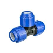 Тройник 32мм, компрессионный, для ПЭ труб,