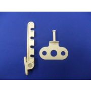 Ограничитель открывания для пластиковых окон 4-х позицион с метал держ, метал.заклепка (бел)