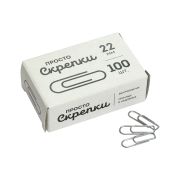 Скрепки канцелярские GLOBUS, 100 шт., 22 мм., без покрытия