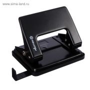 Дырокол металл. 20 листов, Attomex, форм. линейка, чёрный